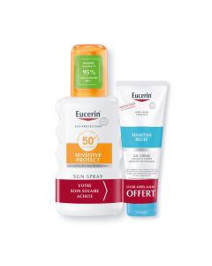 Eucerin Duo Sun Sensitive Protect Spray SPF50+ + Gel-Crème Après-Soleil 50ml