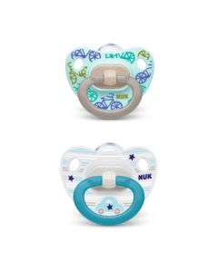 Nuk 2 Sucettes Taille 1 CLASSIC Garçon