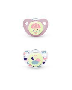 Nuk 2 Sucettes Taille 2 TRENDLINE Night fille