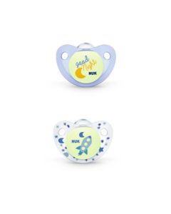 Nuk 2 Sucettes Taille 2 TRENDLINE Night garçon