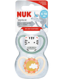 Nuk Sucette Silicone Space 6/18m Garcon X2