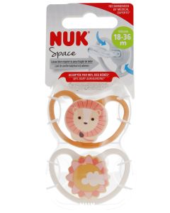 Nuk Sucette Silicone Space 18/36m Fille X2