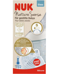 Nuk Biberon Nature Sense Tc Silicone 0/6m Mixte Verre 120ml