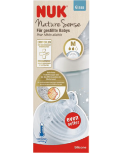 Nuk Biberon Nature Sense Tc Silicone 0/6m Mixte Verre 240ml