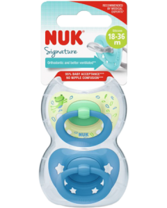 Nuk Sucette Silicone Signature 18/36m Garcon X2
