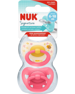 Nuk Sucette Silicone Signature 6/18m Fille X2
