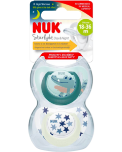 Nuk Sucette Silicone Starlight 18/36m Garcon X2