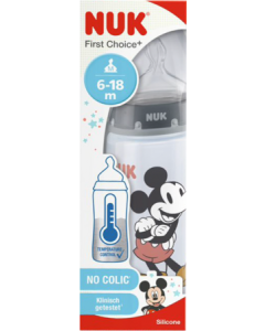 Nuk Biberon First Choice+ Fc+ Tc 300ml Silicone 6/18m M Mickey