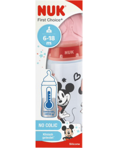 Nuk Biberon First Choice+ Fc+ Tc 300ml Silicone 6/18m M Minnie