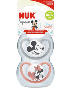 Nuk Sucette Silicone Space 18/36m Minnie X2