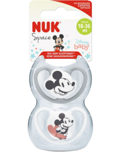 Nuk Sucette Silicone Space 18/36m Mickey X2