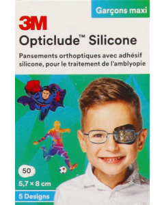 3m Opticlude Silicone 5,7cm x 8cm 50 Pansements