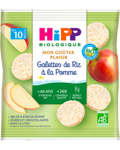 Hipp Mon Gouter Plaisir Galette Riz à la Pomme Bio Sachet 30g