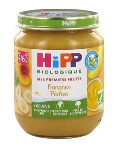 Hipp Mes Premiers Fruits Banane Pêche Bio Pot 125g