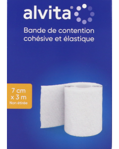 Alvita Bande de Contention Légère 3m X 7cm Blanc