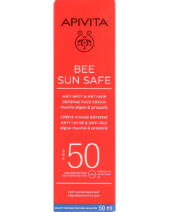 Apivita Bee Sun Safe Spf50 Gel Creme Visage Defense Antitache Antiage 50ml