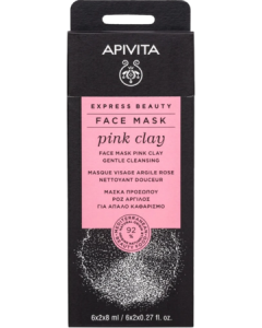 Apivita Masque Nettoyant Doux A l'argile Rose Express 8ml X2
