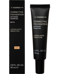 Korres Fond De Teint Correcteur Au Charbon Actif Spf15 Teinte 3 30ml