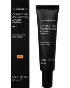 Korres Fond De Teint Correcteur Au Charbon Actif Spf15 Teinte 4 30ml