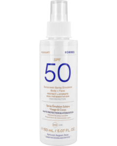 Korres Solaire Spf50 Spray Visage Corps Yaourt 150ml