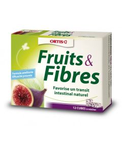 Ortis Fruits et Fibres 12 Cubes à mâcher