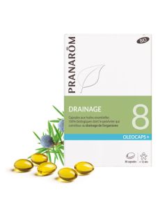 Pranarôm Oléocaps 8 Drainage Bio 30 Capsules