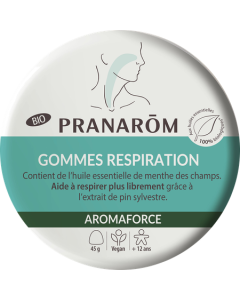Pranarôm Aromaforce Gommes Respiration Bio 45g