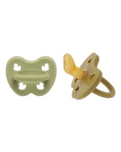Hevea Tétine Physiologique 3-36 mois couleur Hunter/Olive x2