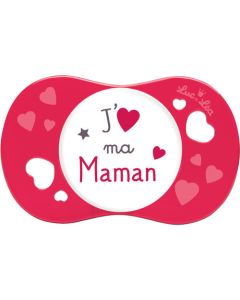 Luc et Léa Sucette +6 mois symétrique "J'aime ma maman"
