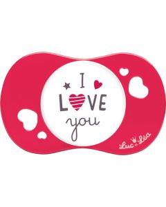 Luc et Léa Sucette +6 mois symétrique "I LOVE YOU"