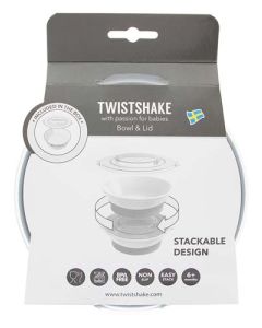 Twistshake Bol Antiderapant +6m Gris Pastel
