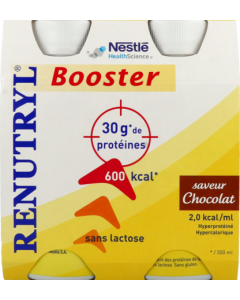 Renutryl Booster Sans Lactose Boisson Chocolat 300ml X4