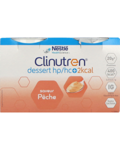 Clinutren Dessert Hp Hc+ 2kcal Creme Peche 200g X4