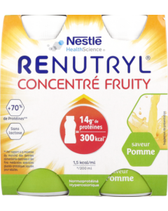 Renutryl Concentre Fruity Boisson Pomme 200ml X4