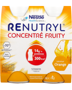 Renutryl Concentre Fruity Boisson Orange 200ml X4