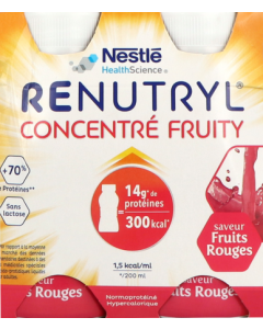 Renutryl Concentre Fruity Boisson Fruits Rouges 200ml X4