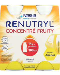 Renutryl Concentre Fruity Boisson Ananas 200ml X4