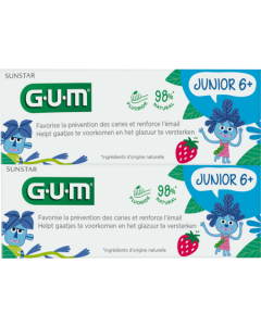 GUM Dentifrice Junior +7ans Tutti Frutti 50ml x2