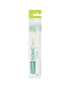 Gum Recharges Brosse à Dents Sonic Daily Blanche