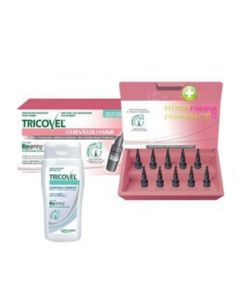 Tricovel Femme Anti-chute 10 Ampoules + shampoing 200ml Offert