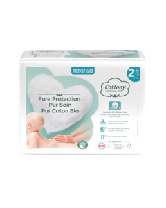Cottony Couches Bébé T.2 (3-6kg) Paquet de 38 couches