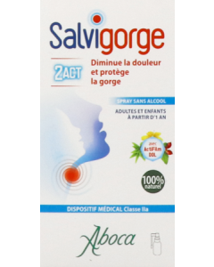 Aboca Salvigorge 2act Spray Gorge Sans Alcool 30ml