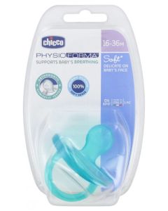 Chicco Sucette Physio Soft Tout Silicone - X1 - Rose - 16-36M - Blister