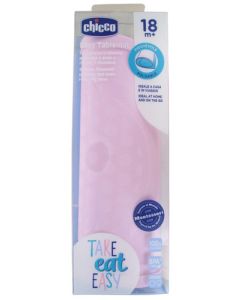 Chicco Set de Table En Silicone - Rose - 18M+