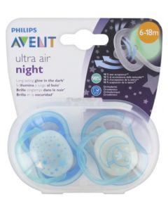 Avent Ultra Air Night 6-18 mois 2 sucettes