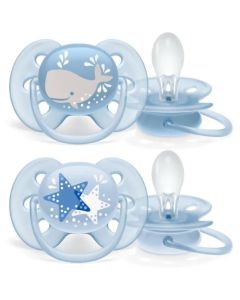 Avent Sucettes Ultra Douce 6 à 18 mois Lot de 2