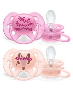 Avent Sucette Ultra douce 6/18 mois Lot de 2