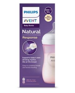 Philips Avent Biberon à Réponse Naturelle Rose 260 ml