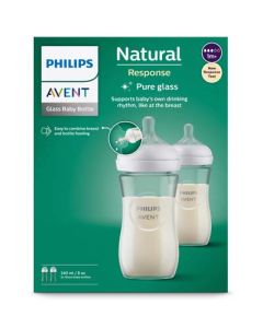 Philips Avent Biberon à Réponse Naturelle Lot De 2 En Verre 240ml