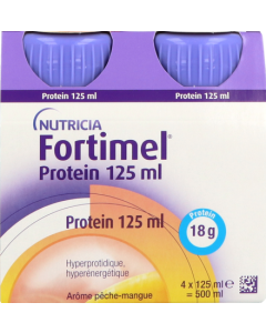 Fortimel Protein Peche Mangue 125ml X4